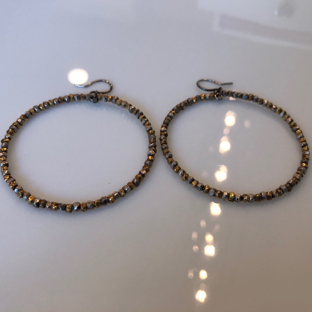 Silver and Gold Hoop Earrings
